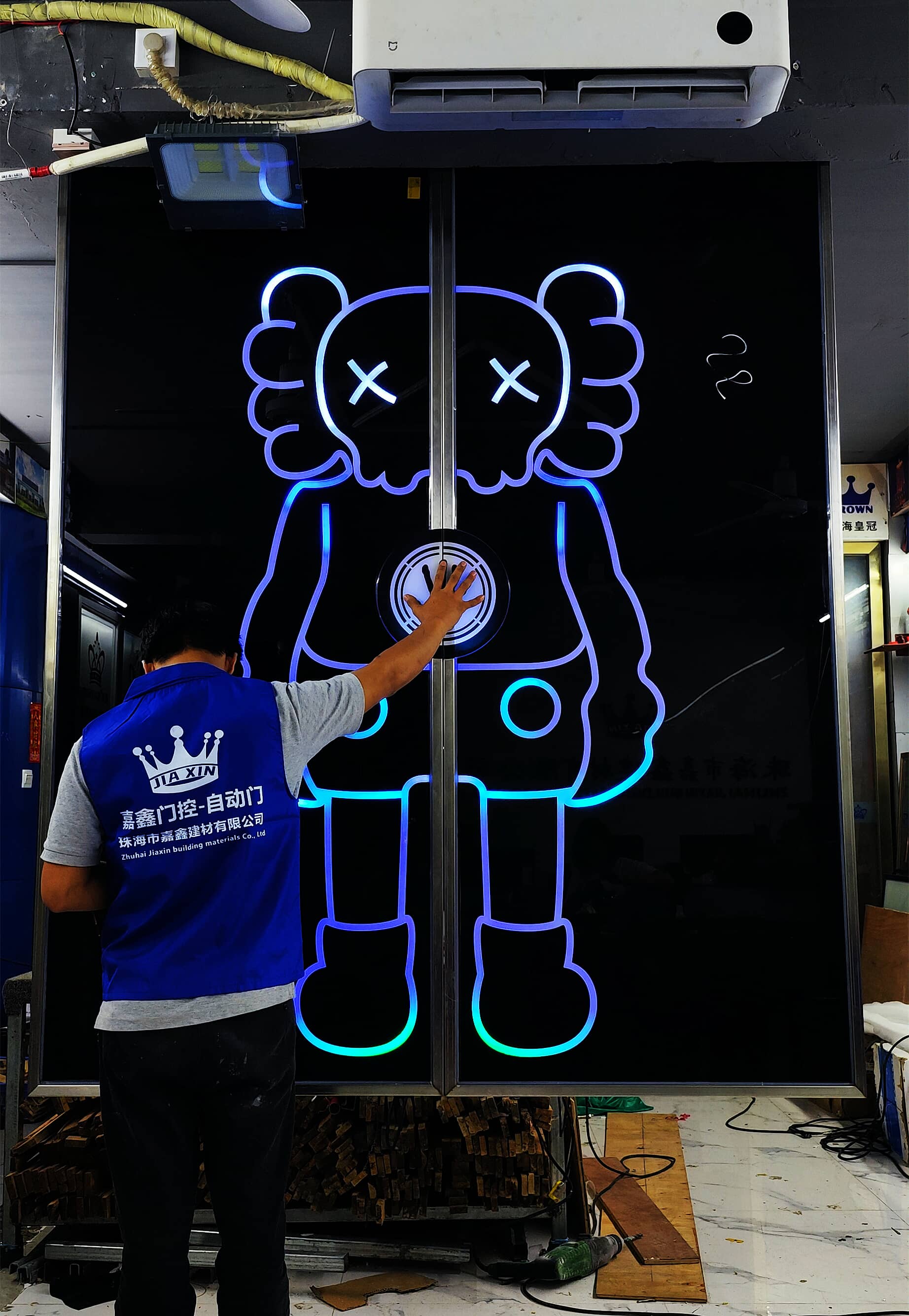 电竞门 开启方便 歌厅定制自动科技门