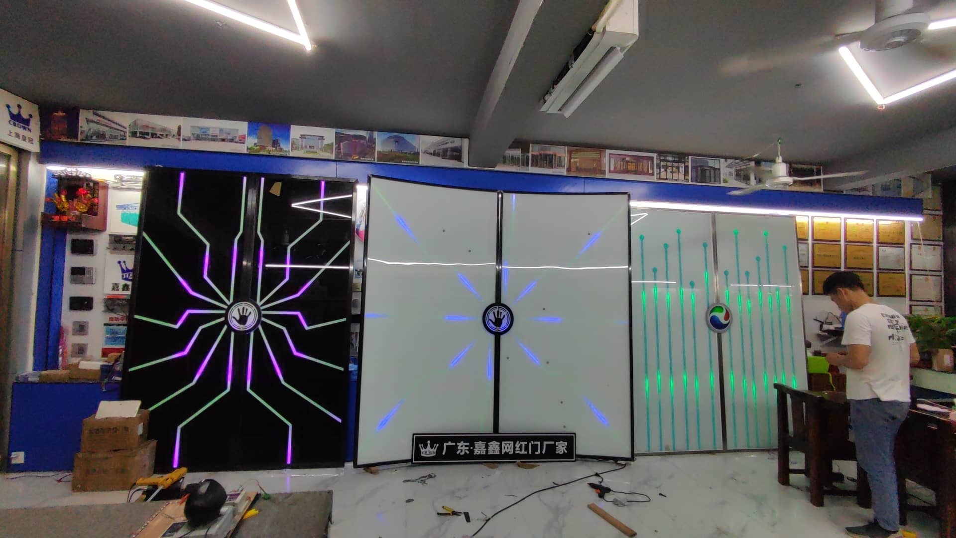 电竞网红掌心门 电动掌纹门 科技门