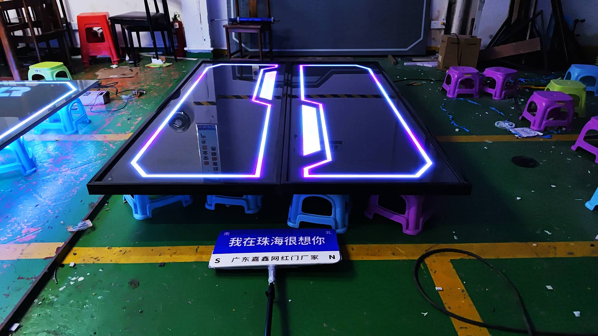 店铺手掌平移门