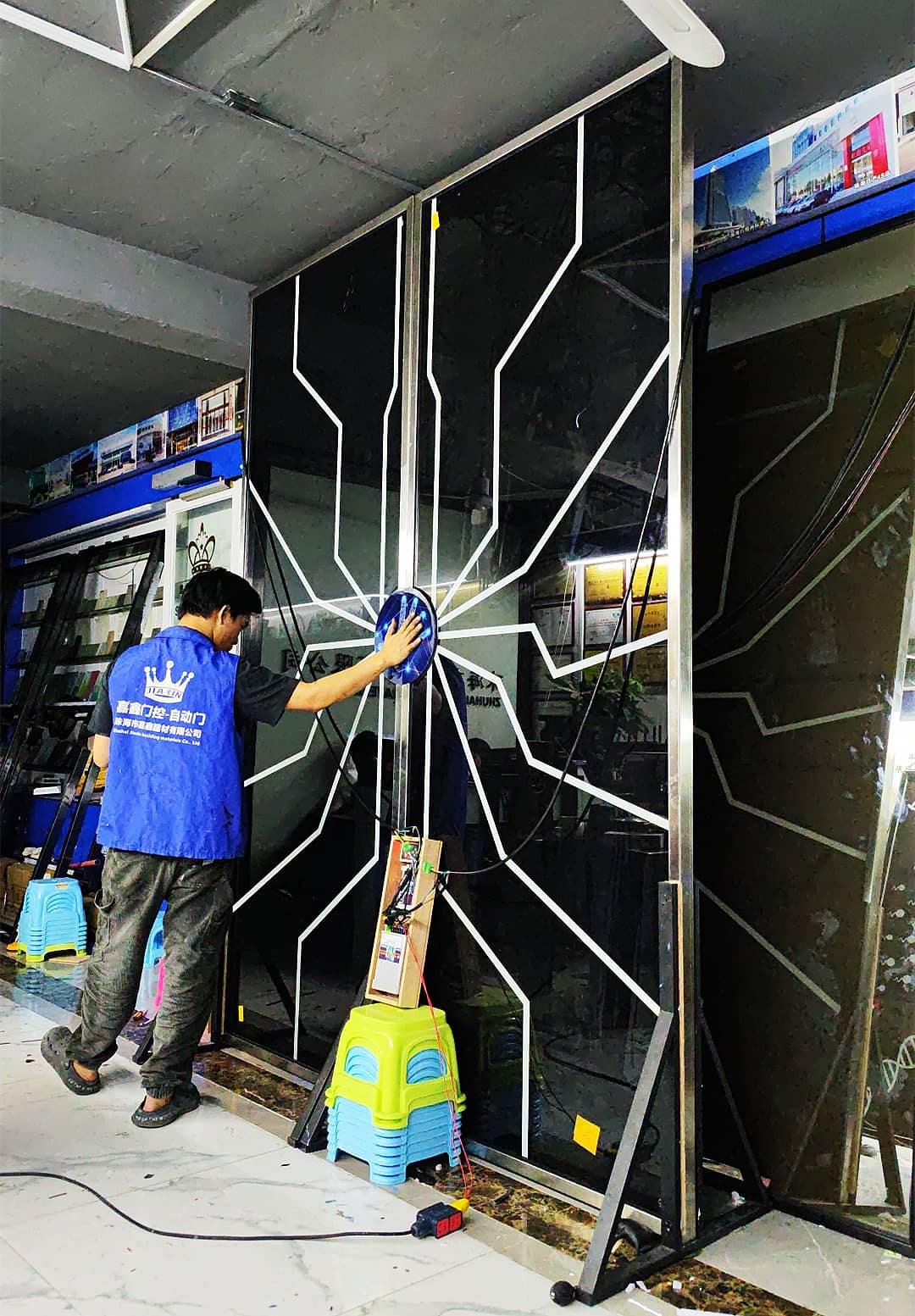 科技自动门 手掌魔法感应门